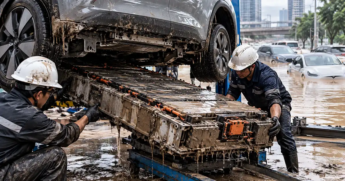 ทำไมแบตเตอรี่รถ EV ที่โดนน้ำท่วมจึงต้องระวังเป็นพิเศษ